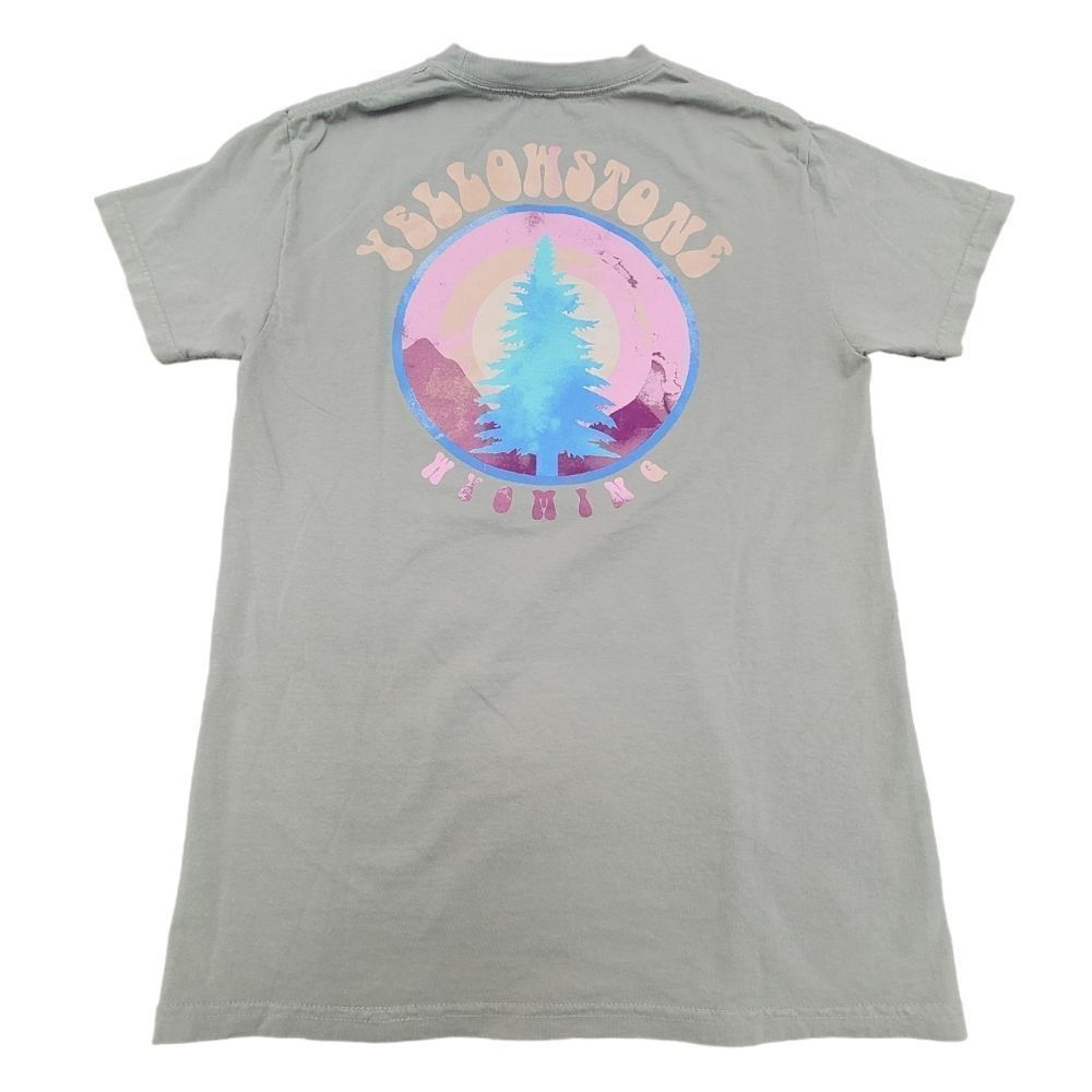 Bowery Yellowstone Graphic Short Sleeve Beige T-shirt Men's Size S 100% Cotton